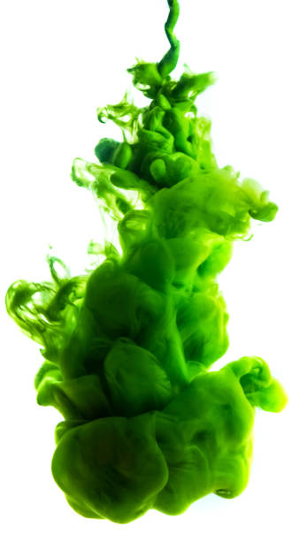 istock green ink in water isolated on white background 680898306