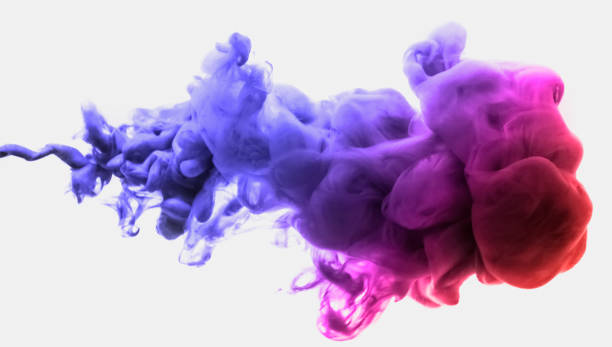 istock Acrylic colors and ink in water. Abstract frame background. Isolated on white 680898372
