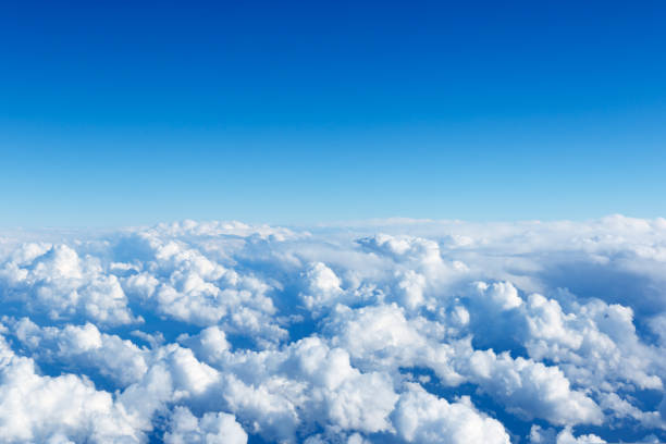 istock Cloud and blue sky from the airplane windows 680899218