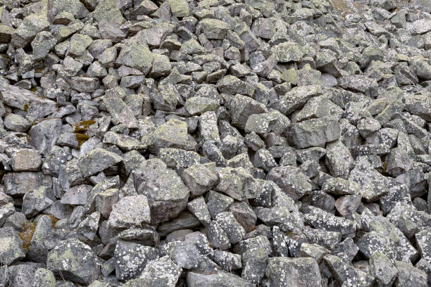 istock Background of an old stone mound with moss 680907410