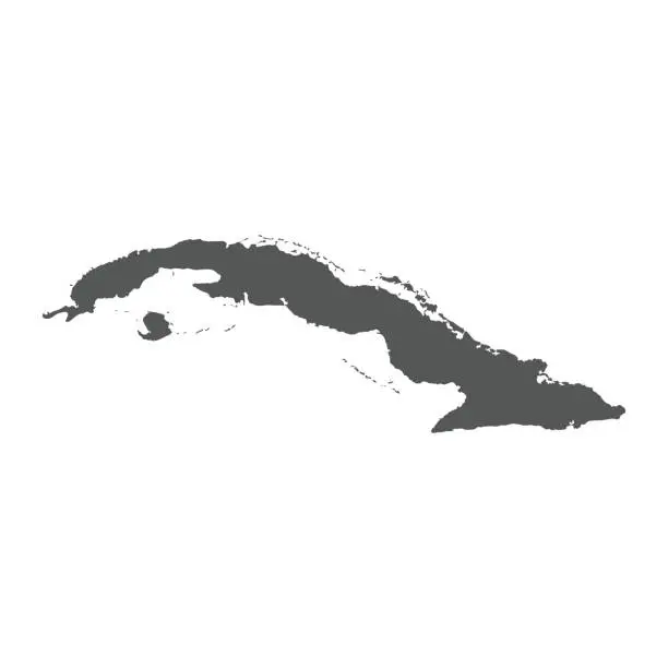 Vector illustration of Cuba vector map.