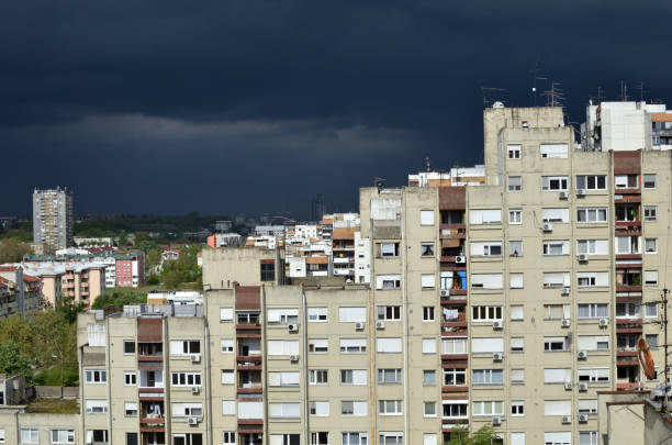 istock Stormy Sky above Residential Quarter 680910600