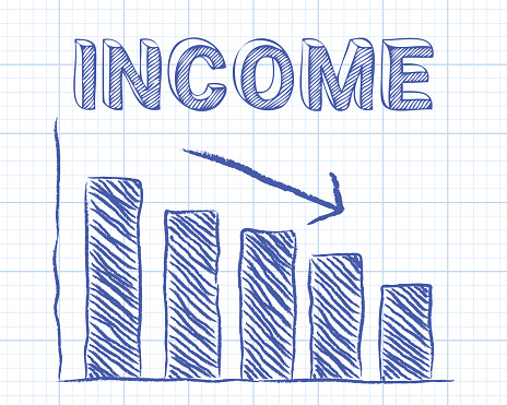 Income Drawdown Animation Income Down Graph Paper Stock Illustration - Download Image Now ...