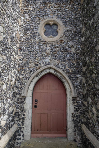istock Wooden church door 680914880