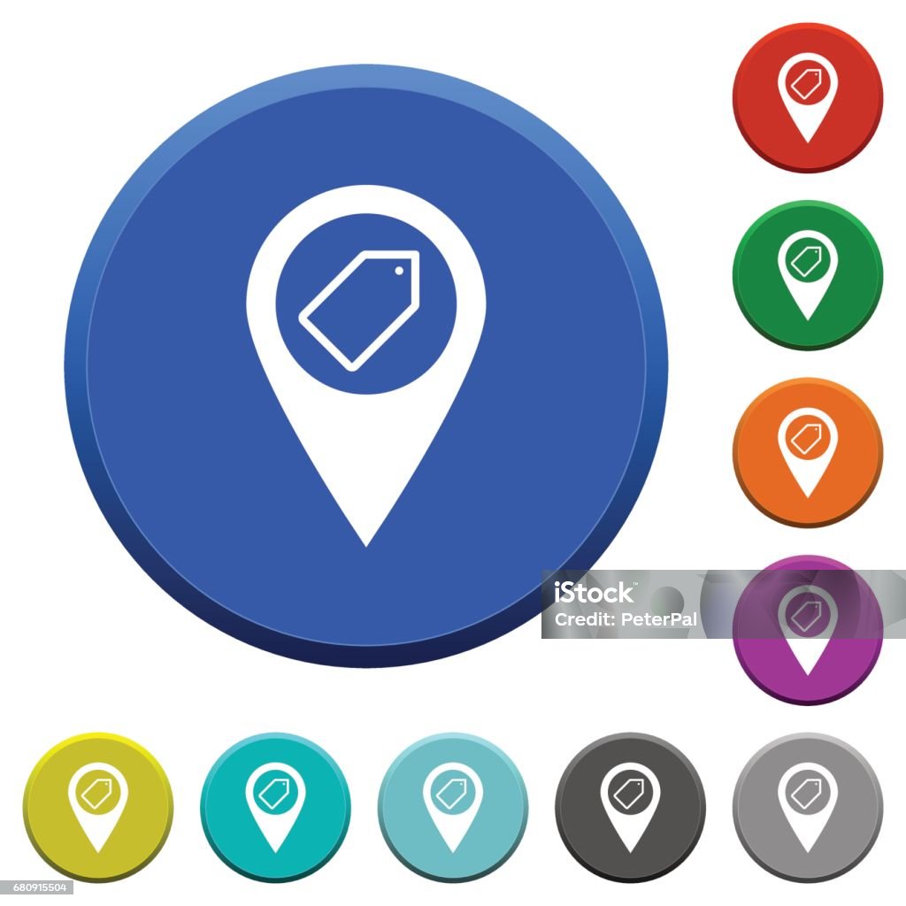 Map Geometry Buttons Tagging Gps Map Location Beveled Buttons Stock Illustration - Download ...