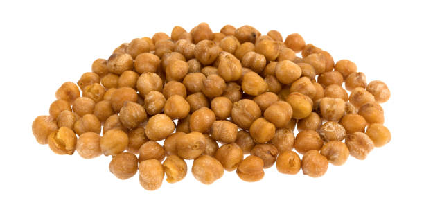 istock Chickpeas with sea salt on a white background 680923522
