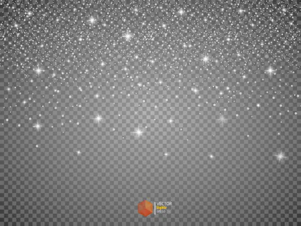 Vector illustration of Star Effects. Stardust on a transparent background. Falling Star.