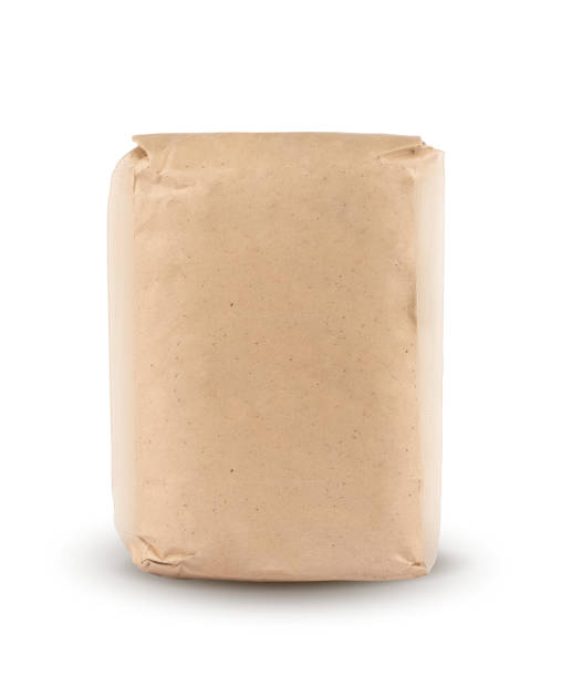 istock Flour package in brown paper. Kraft paper. Package for sugar or salt isolated on white background with clipping path. Mockup. 680938466