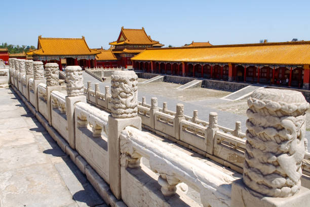 View of the forbidden city in Beijing, China View of the forbidden city in Beijing, China forbidden city beijing architecture chinese ethnicity stock pictures, royalty-free photos & images