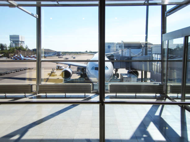istock Airport outside the window scene,waiting for the flight 680959452