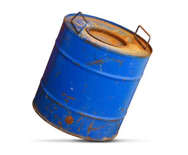 istock Chemical hazard concept. Dirty barrel isolated 680964688