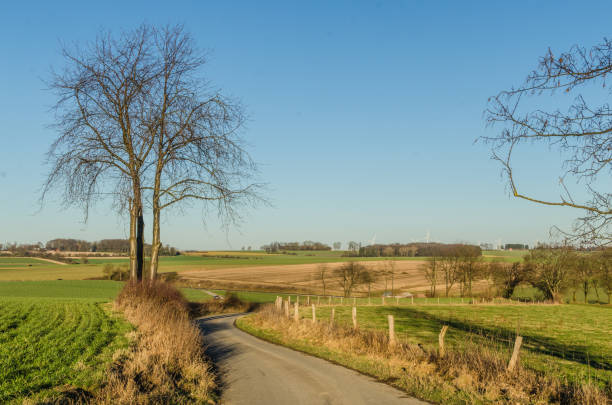 istock Landscape background taken outdoors in fields with copy space 681011334