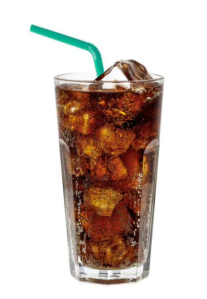 istock Cola with crushed ice and straw in tall glass 681017270