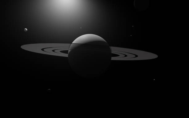 istock 3D Rendering of Planet with rings and moons 681039806