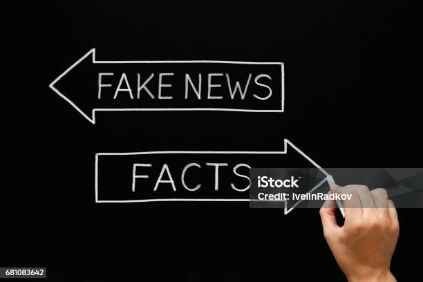 Fake News Or Facts Arrows Concept Stock Photo - Download Image Now - Artificial, Honesty, Information Equipment