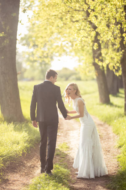 istock Walk of newlyweds happiness 681097646