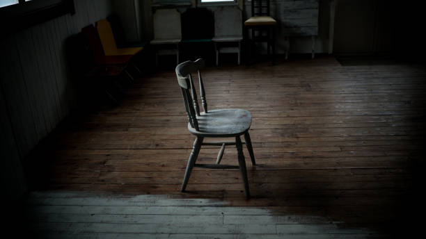 istock White old chair in a room 681119932