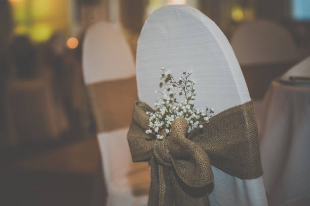 istock Wedding Birthday Reception Decoration, Chairs, Tables and Flowers 681120152