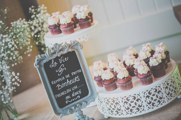 istock Cupcake Tower at Wedding, Birthday Party Event 681120918