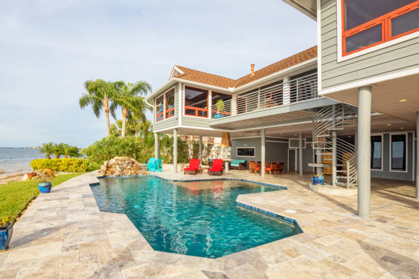 istock Beautiful Swimming Pool in Tropical Setting 681123948