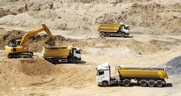 istock Truck on worksite. 681154644
