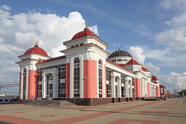 Saransk. Mordovia republic. Railway station building New building of Saransk railway station. Mordovia. Russia mordovia stock pictures, royalty-free photos & images