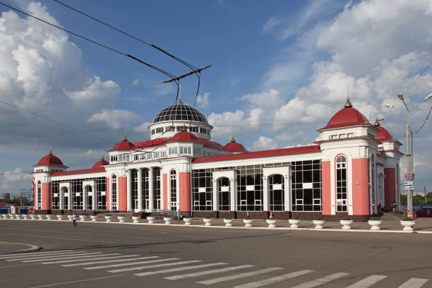 Saransk. Mordovia republic. Railway station building New building of Saransk railway station. Mordovia. Russia mordovia stock pictures, royalty-free photos & images