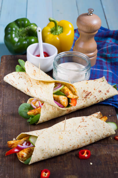istock Fajitas with chicken and vegetables. 681169024