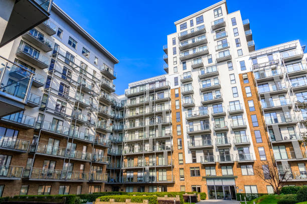 istock Modern flats at caspian wharf in London 681179062