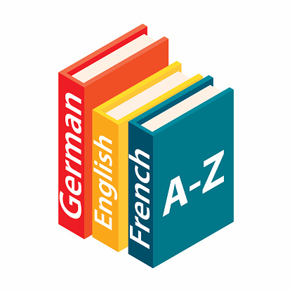 Dictionaries boor icon in isometric 3d style on a white background