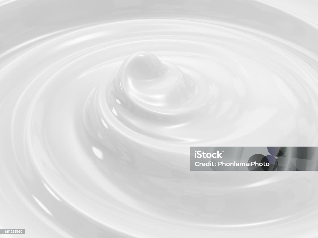 swirl cosmetic cream 3d rendering swirl cosmetic cream or moisturizing cream Cream - Dairy Product Stock Photo