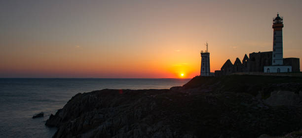 istock Abbey ruin and lighthouse, Pointe de Saint-Mathieu, Brittany, France 681236508