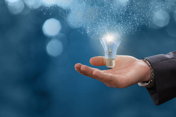 istock The idea in the hand businessman. 681242636