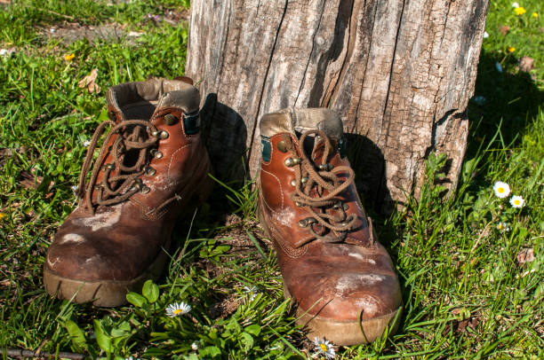 istock Old used grunge shoes 681256290