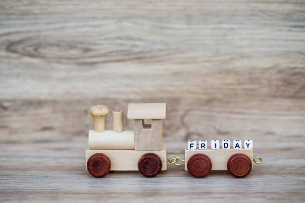istock Miniature Figure Wood Train Toy Carry Block Text 681258000
