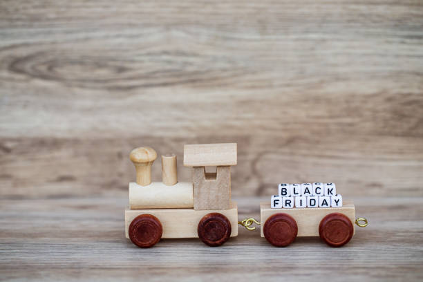 istock Miniature Figure Wood Train Toy Carry Block Text 681258030