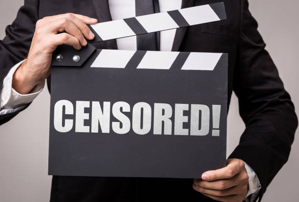critiqué - censorship photos et images de collection