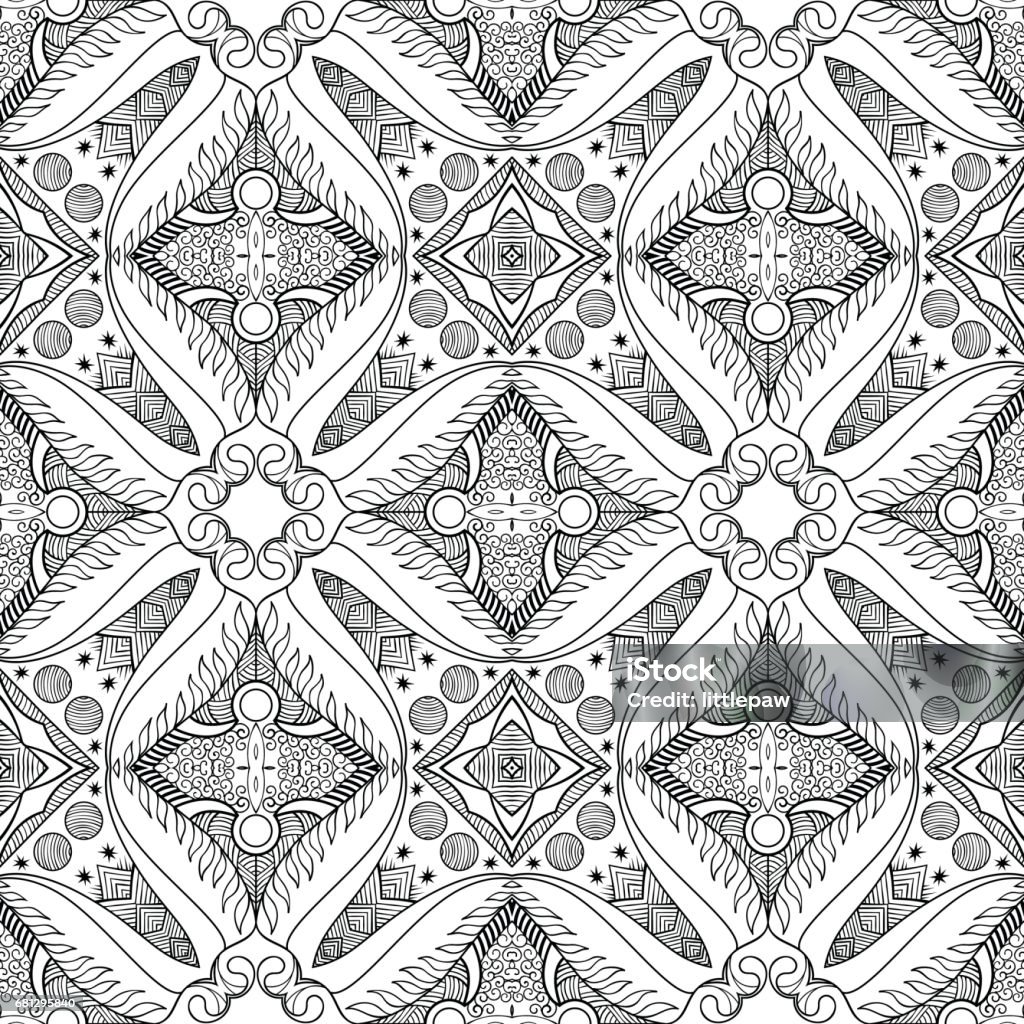 Graphic Ethnic Ornament Design Vector Seamless Texture For Wallpapers ...
