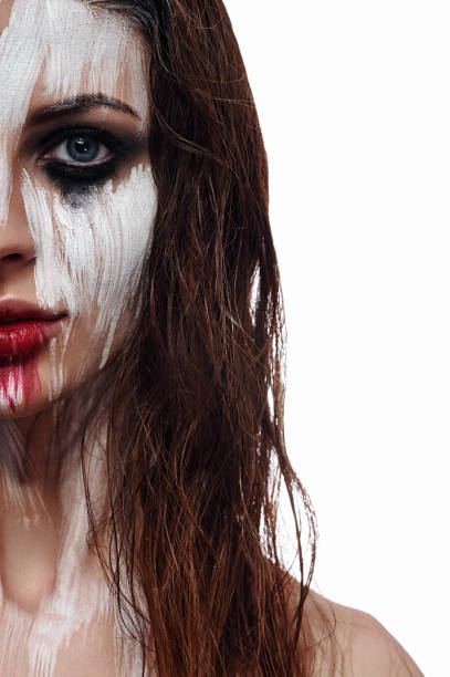 istock Beauty Brunette with Ethnic Face Art 681297546
