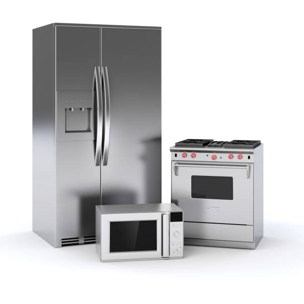 istock 3d set of home appliances on white background 681304140