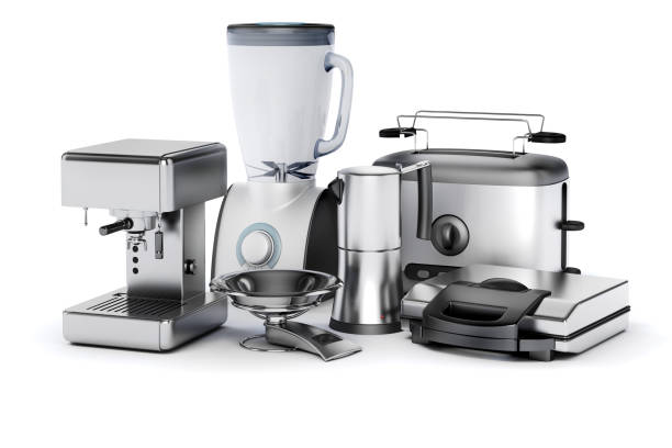 istock 3d set of home appliances on white background 681304390