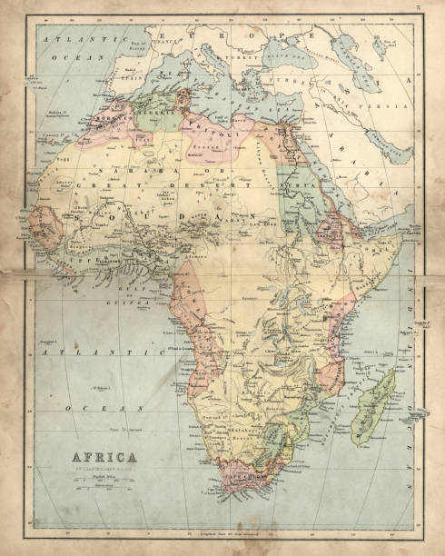 istock Antique map of Africa in the 19th Century, 1873 681318774