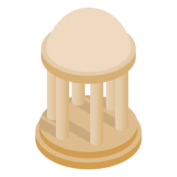 Rotunda icon, isometric 3d style Rotunda icon in isometric 3d style on a white background rotunda stock illustrations