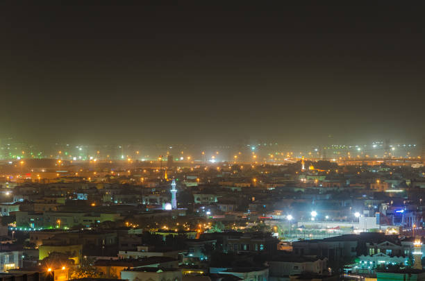 istock Light of old Dubai at night 681347490