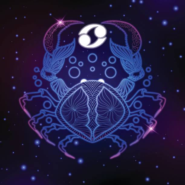 istock Cancer zodiac sign, horoscope symbol, vector illustration 681359940