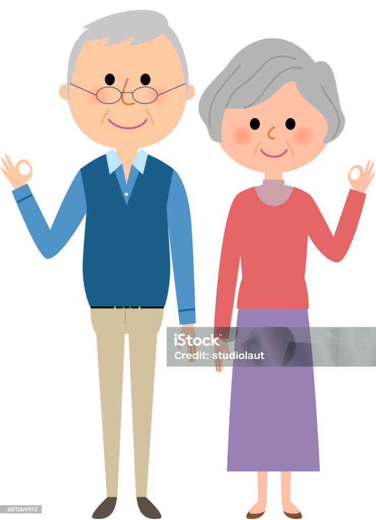 Idős pár,OK - Jogdíjmentes Ember témájú vektoros stock alkot