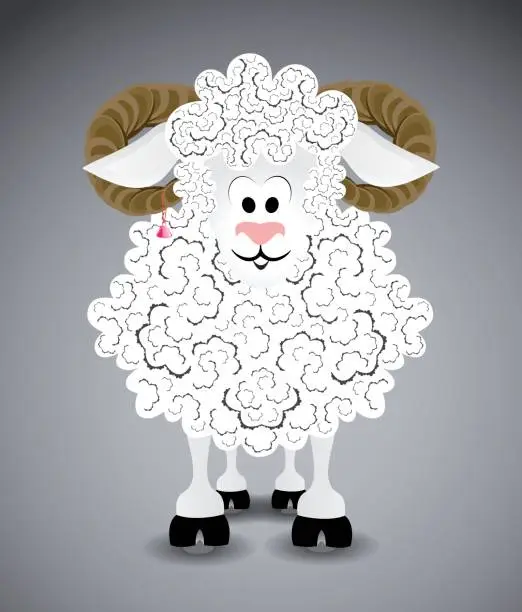 Vector illustration of Illustration of creative sheep