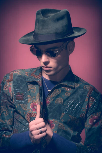 istock man model, looking down, hat fashion photography 681390004
