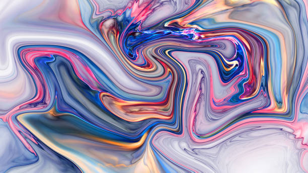 istock Colorful psychedelic liquefied background 681395270