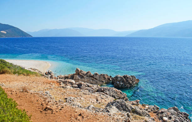 istock Aspros Gialos beach in Ithaca Greece 681395294